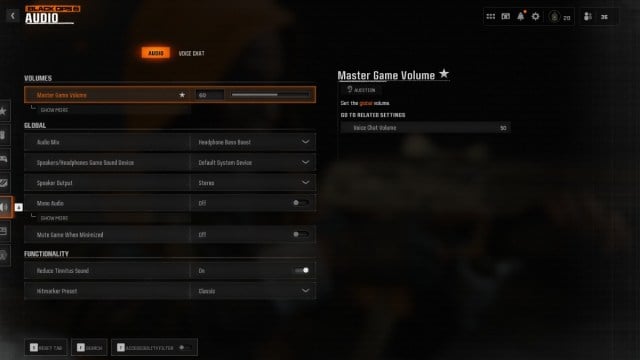 Best audio settings Call of Duty Black Ops 6