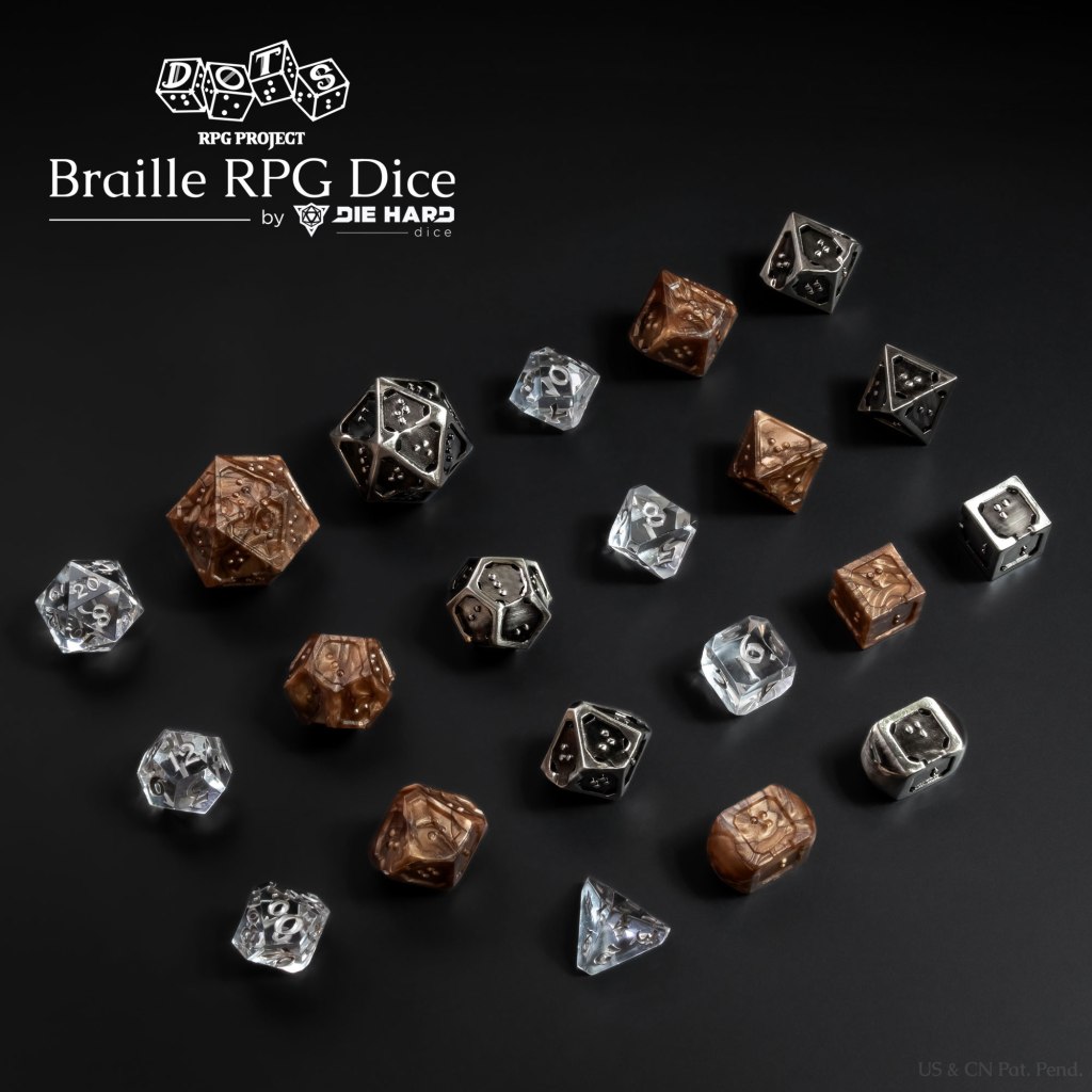 Este paquete benéfico de TTRPG está recaudando fondos para dados braille