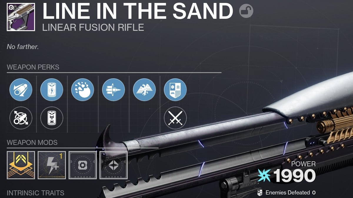 Destiny 2 Line in the Sand Example Build