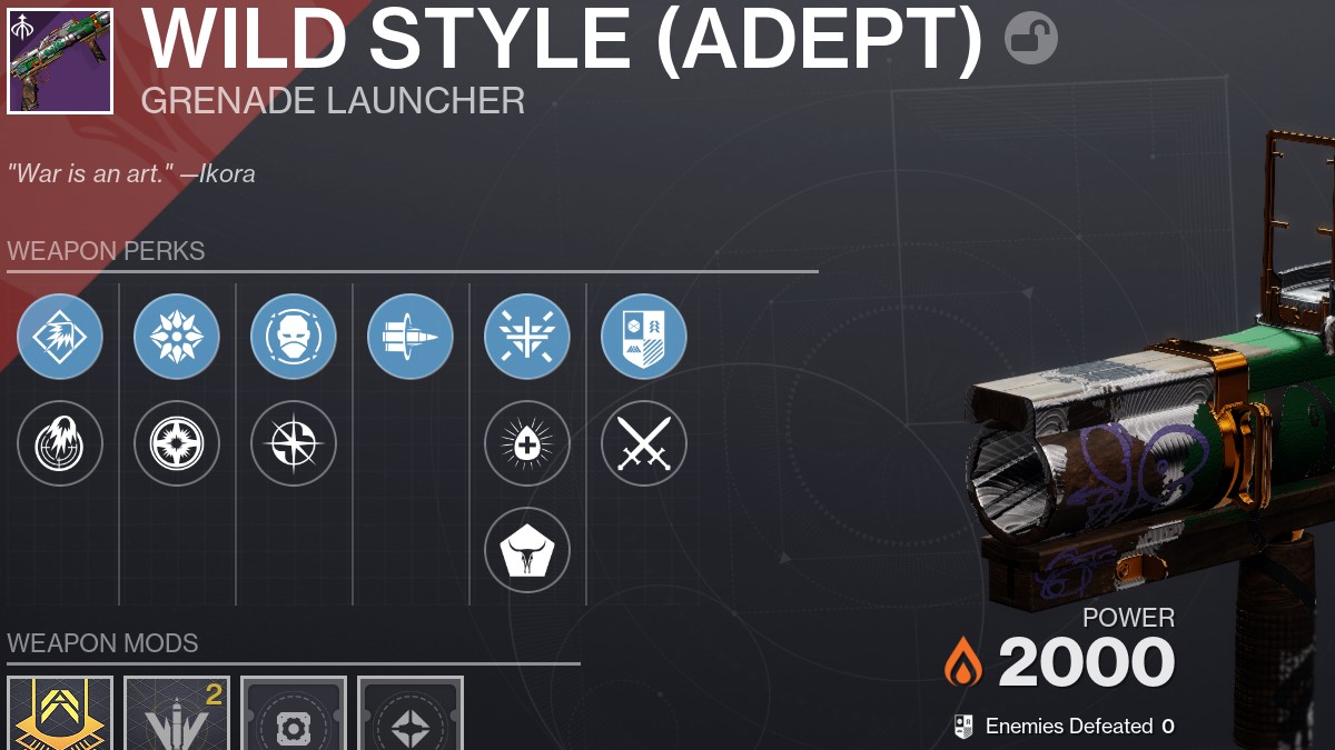 Destiny 2 Wild Style God Roll: mejores ventajas y accesorios