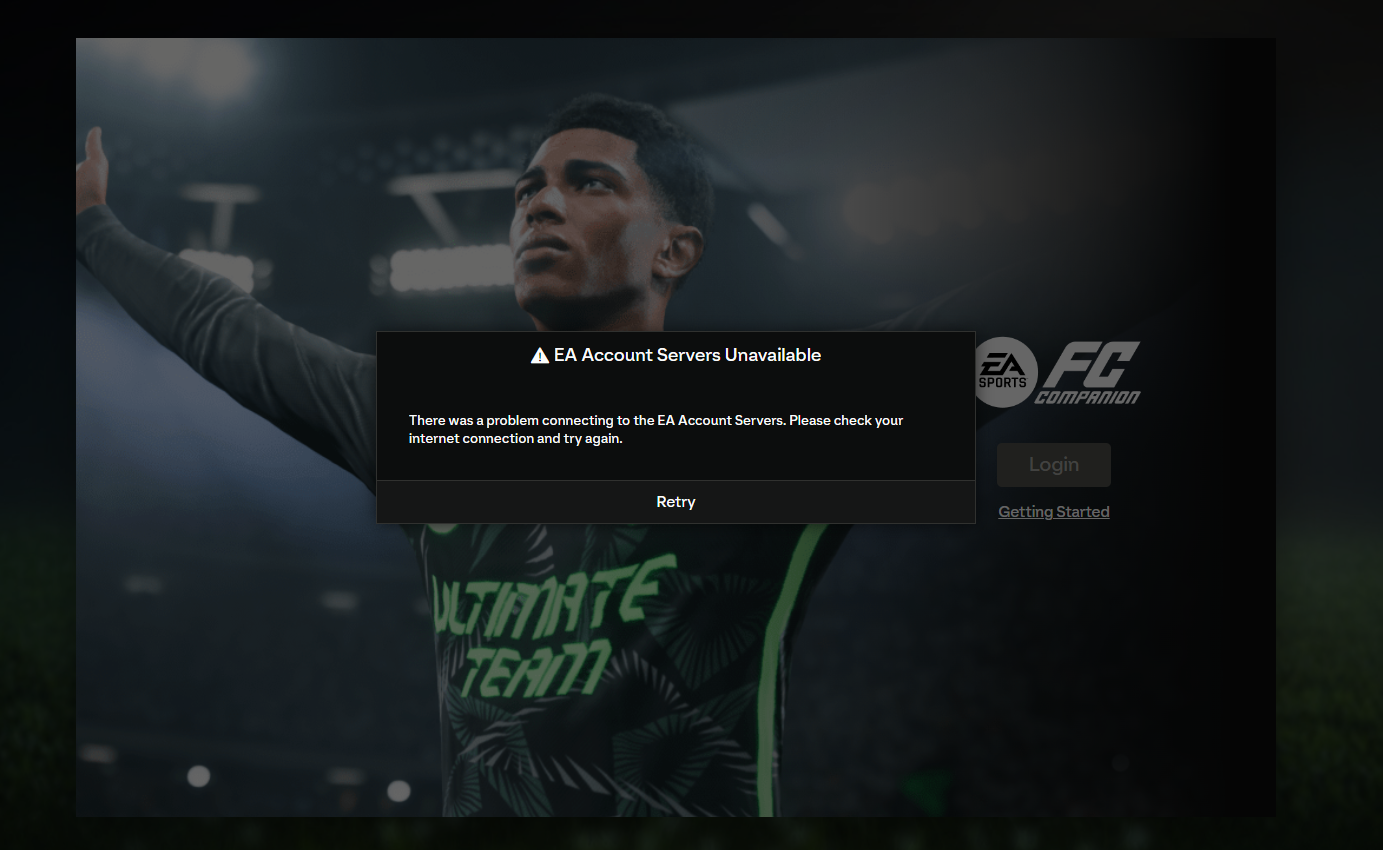 EA FC 25 Are EA Account servers down?