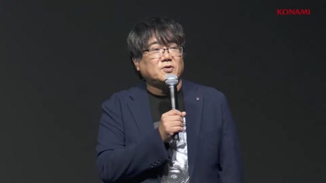 Noriaki Okamura during Konami's presentation, talking about Metal Gear Solid Delta.