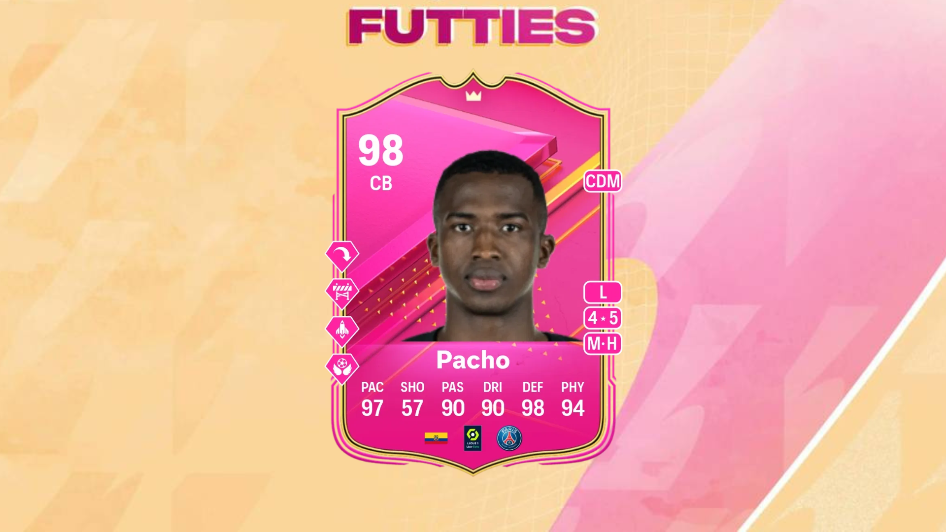 An image of Willian Pacho FUTTIES solutions in EA FC 24