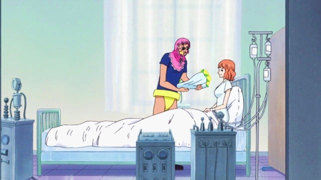 Senor Pink giving Russian flowers in One Piece