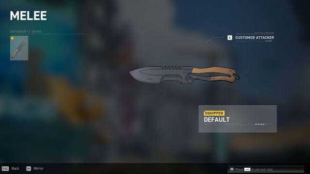 A screenshot of the Melee Knife in Spectre Divide.