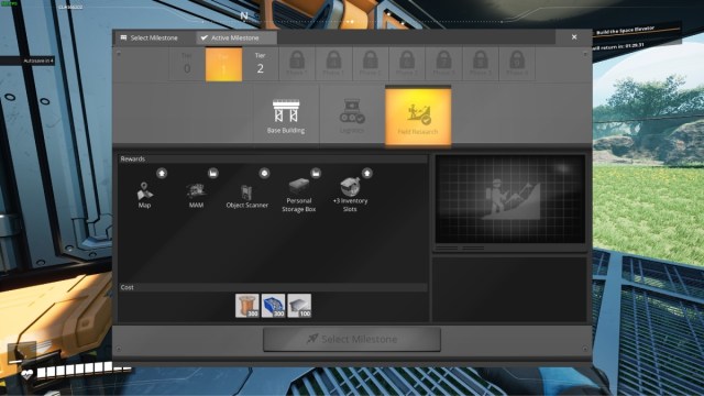 Tier 1 Field Research Milestone in Satisfactory 1.0