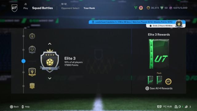 EA FC 25: Squad Battles and Divisional weekly rewards days and times