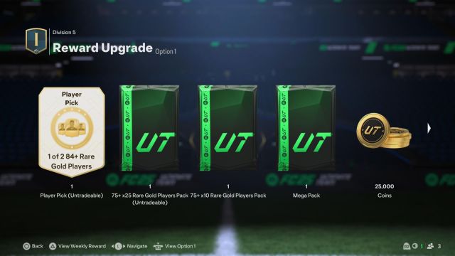 An image of Division Rivals rewards in EA FC 25