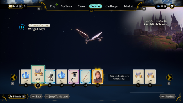 Winged Keys in Harry Potter: Quidditch Champions