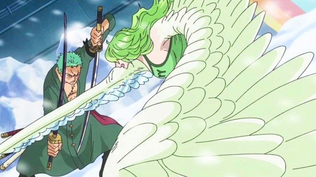 Zoro defeating Monet in One Piece