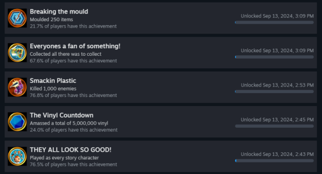 Funko Fusion STeam achievements screenshot