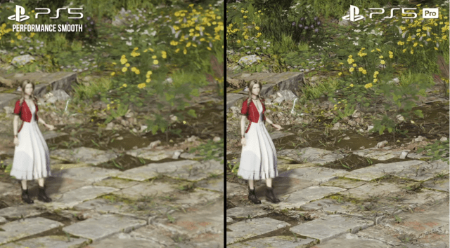 Aerith compared in PS5 and PS5 Pro