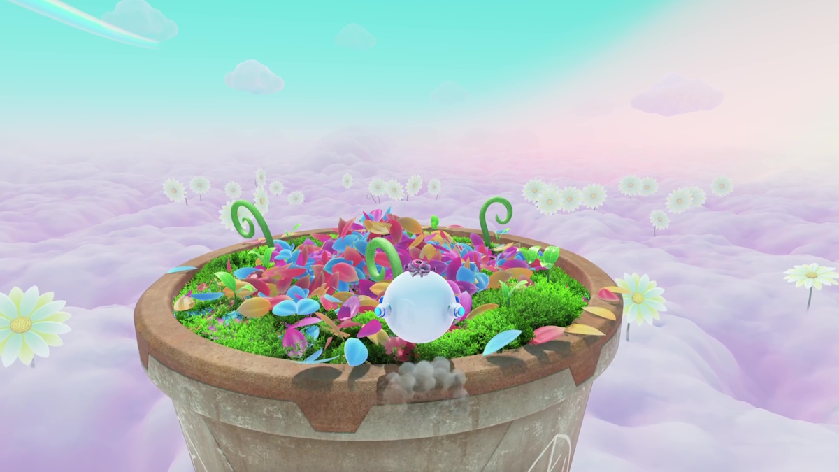 astro bot - balloon breeze lost galaxy exit unlock - reach the potted plant island 