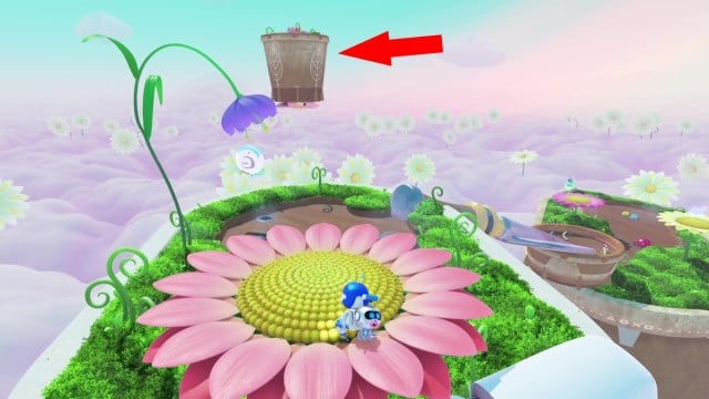 astro bot - balloon breeze lost galaxy exit unlock - distant potted plant