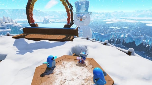 Astro Bot - Frozen Meal Lost Galaxy exit unlock - knock off the snowball