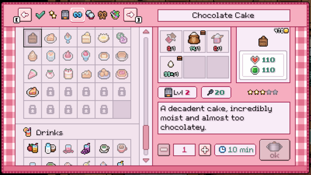 How to make Chocolate Cake in Fields of Mistria