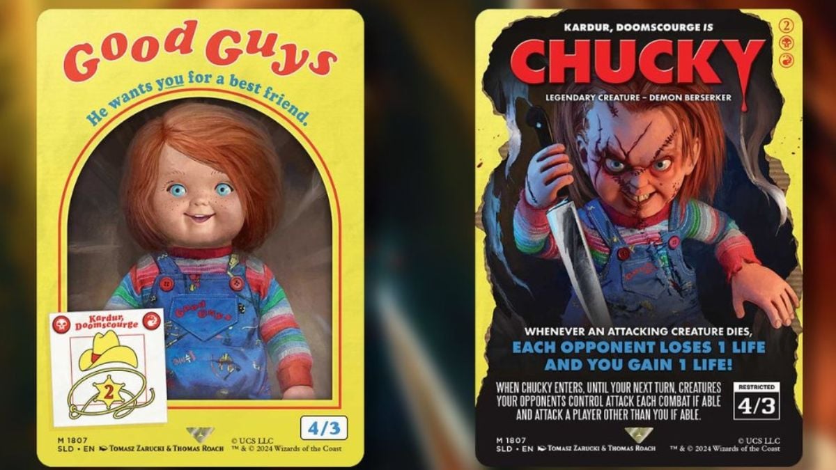 chucky secret lair cards magic the gathering