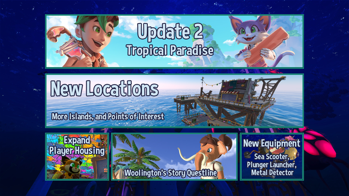 Some of the features planned for the second major update to Critter Cove