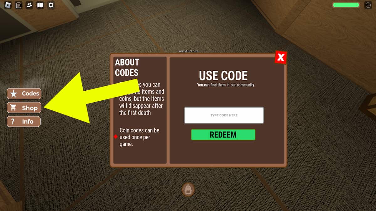 How to redeem codes in Elevator for Fun.