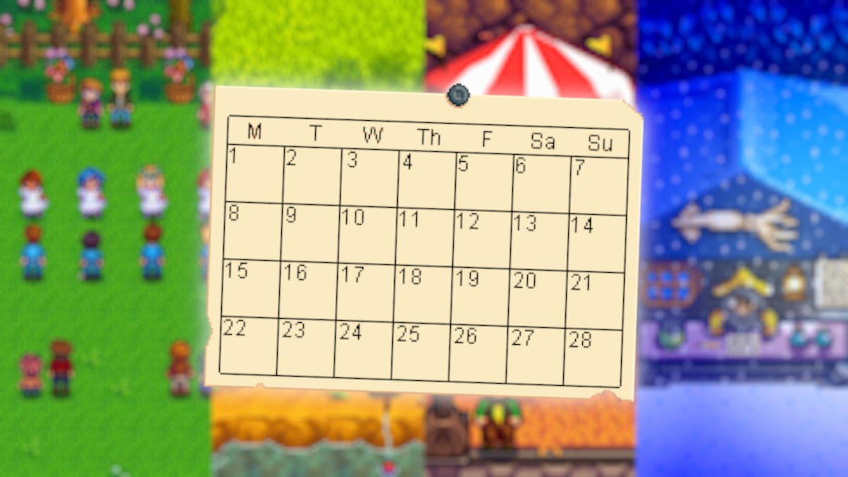 Calendario de festivales de Stardew Valley, artículos únicos de cada festival