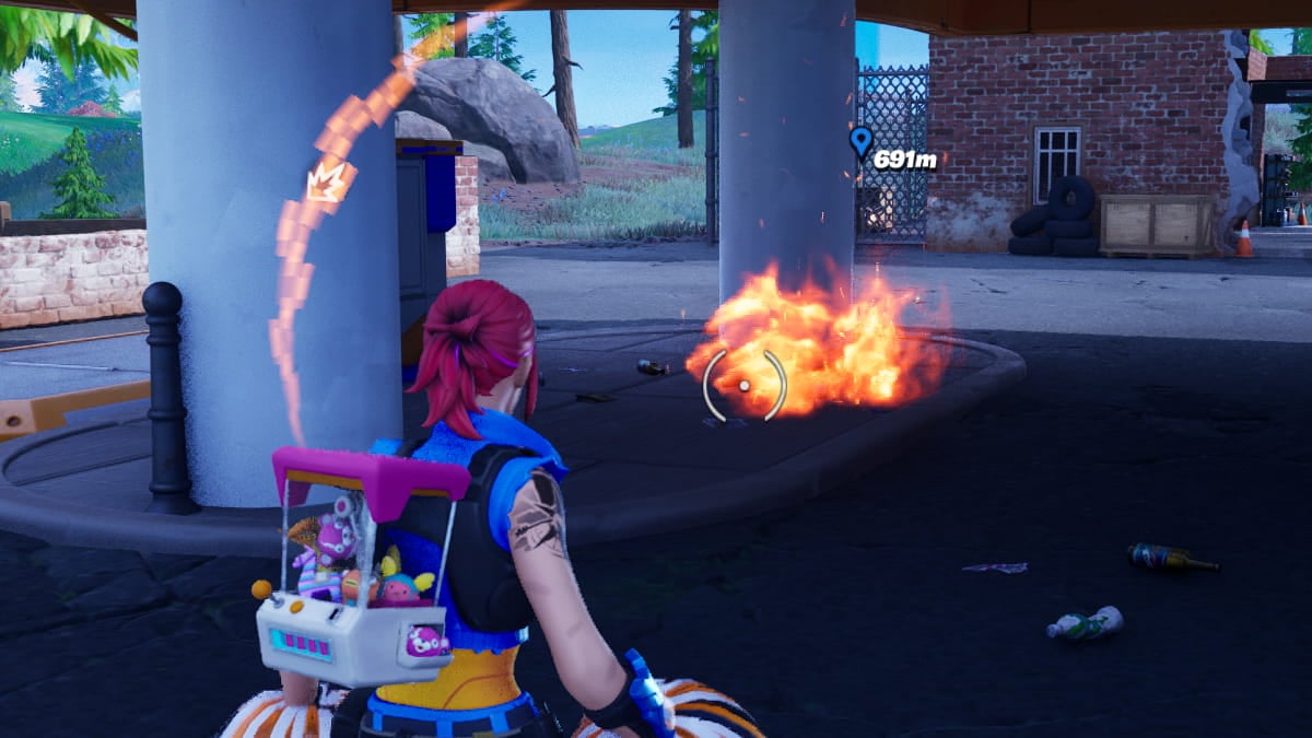 A fire in Fortnite