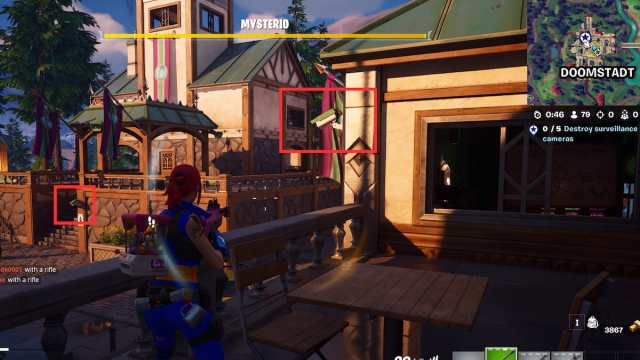 Cómo destruir cámaras de vigilancia en Fortnite Capítulo 5, Temporada 4