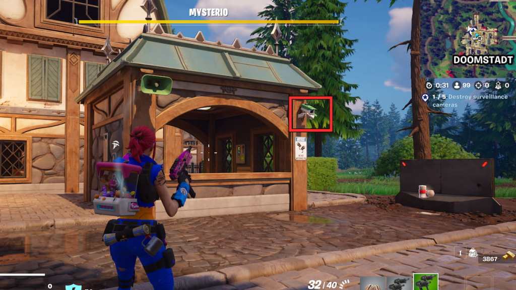 How to destroy surveillance cameras in Fortnite Chapter 5, Season 4