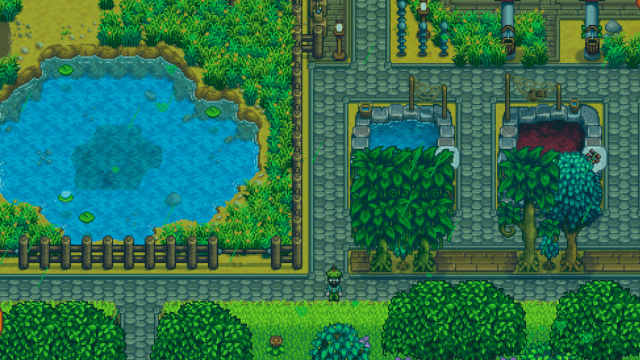 Lluvia verde en Stardew Valley