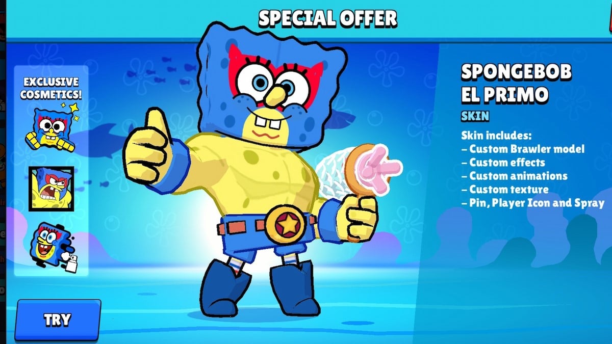 All Spongebob skins and how to unlock them in Brawl Stars