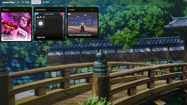 Jujutsu Piece Trello and Discord links to connect with the community