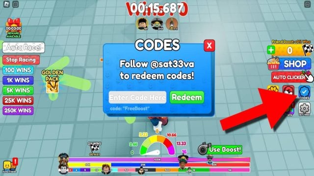 How to redeem codes in Meme Race. 