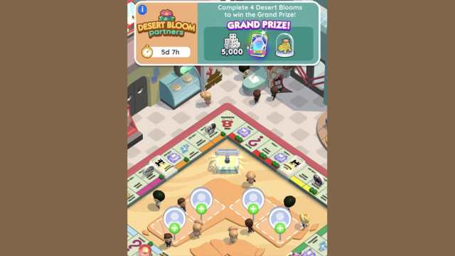 Monopoly GO Desert Bloom Partners menu