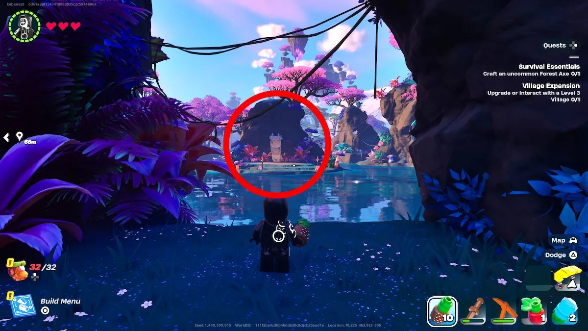 Cómo encontrar el Klombo gigante de OG y desbloquear la interacción especial en LEGO Fortnite