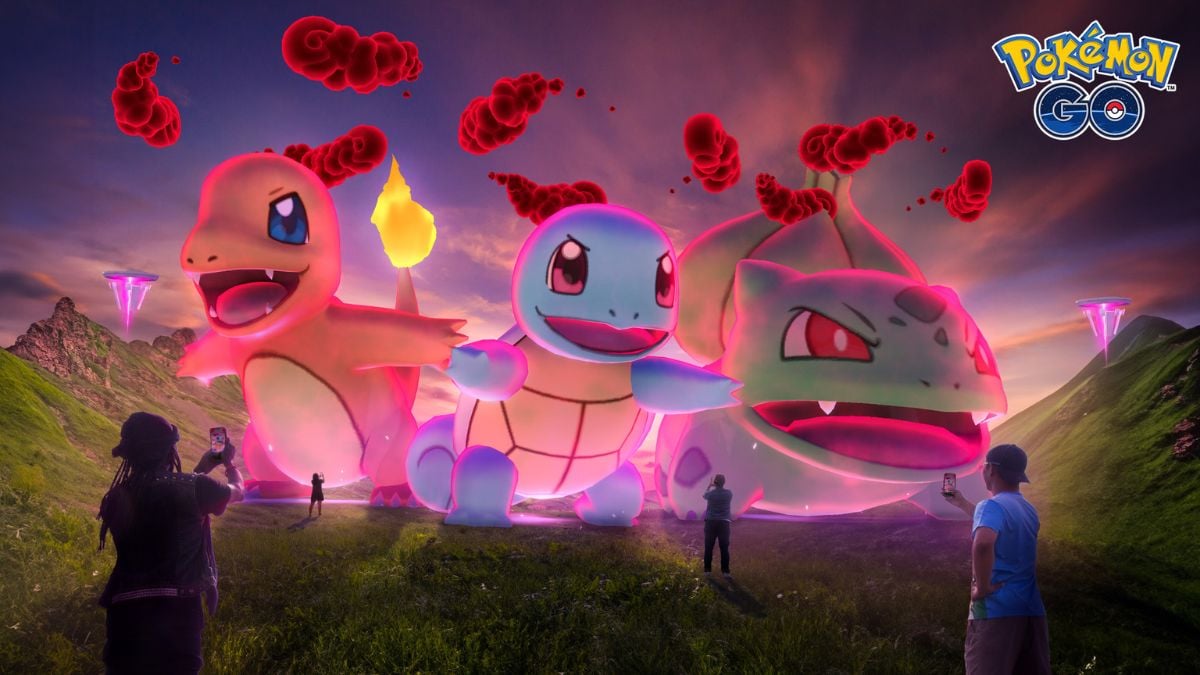 Dynamax Charmander, Bulbasaur, and Squirtle