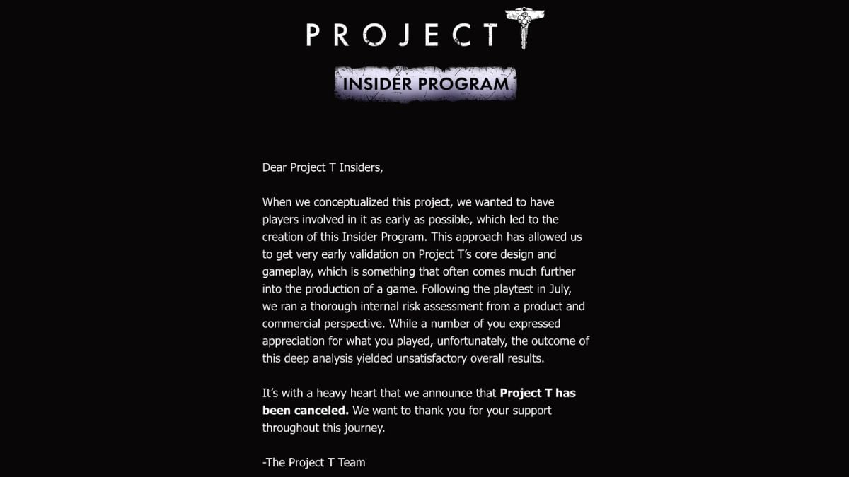 Dead by Daylight PvE shooter Project T is canceled following ‘unsatisfactory results’ from playtests