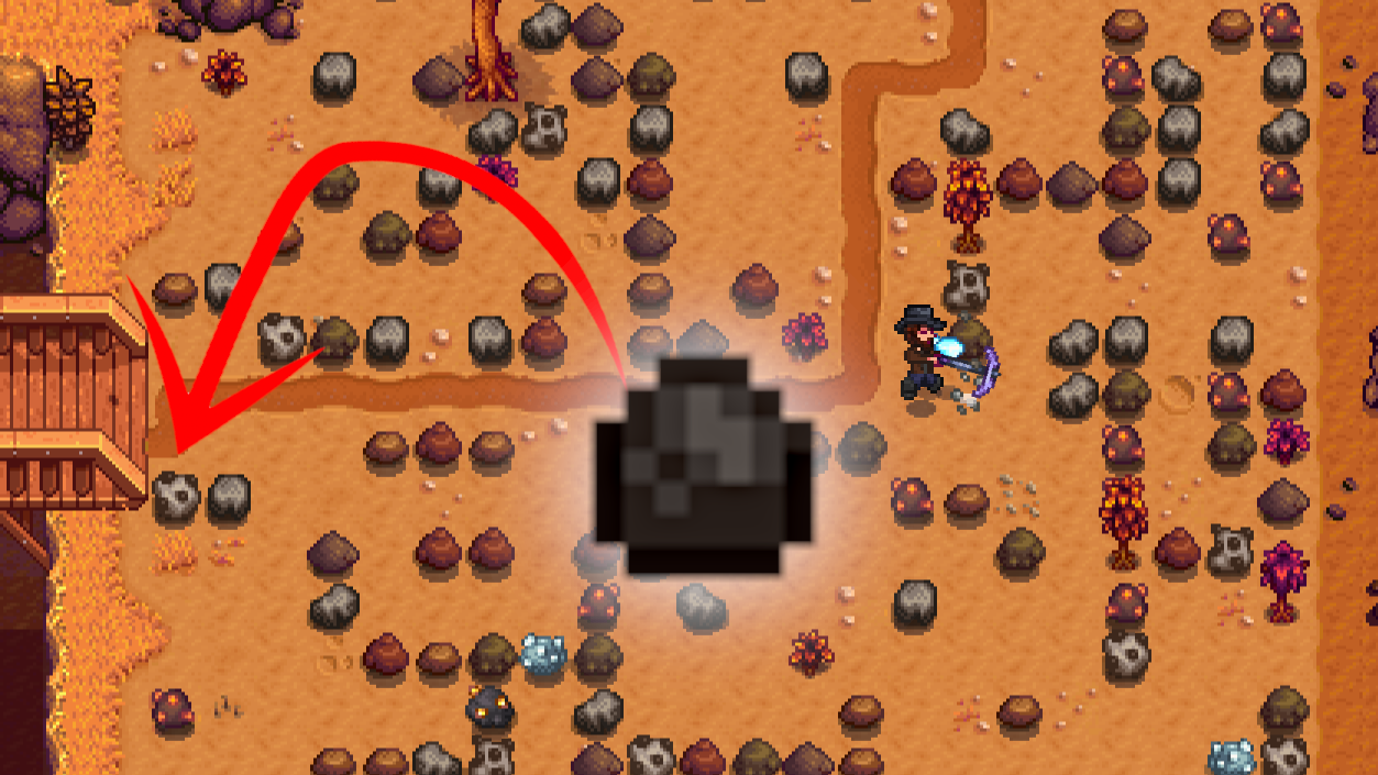 Coal found at the Quarry in Stardew Valley