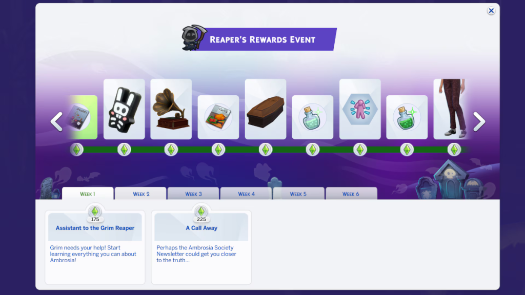 Los Sims 4: Cómo obtener todas las recompensas en el evento Reaper's Reward