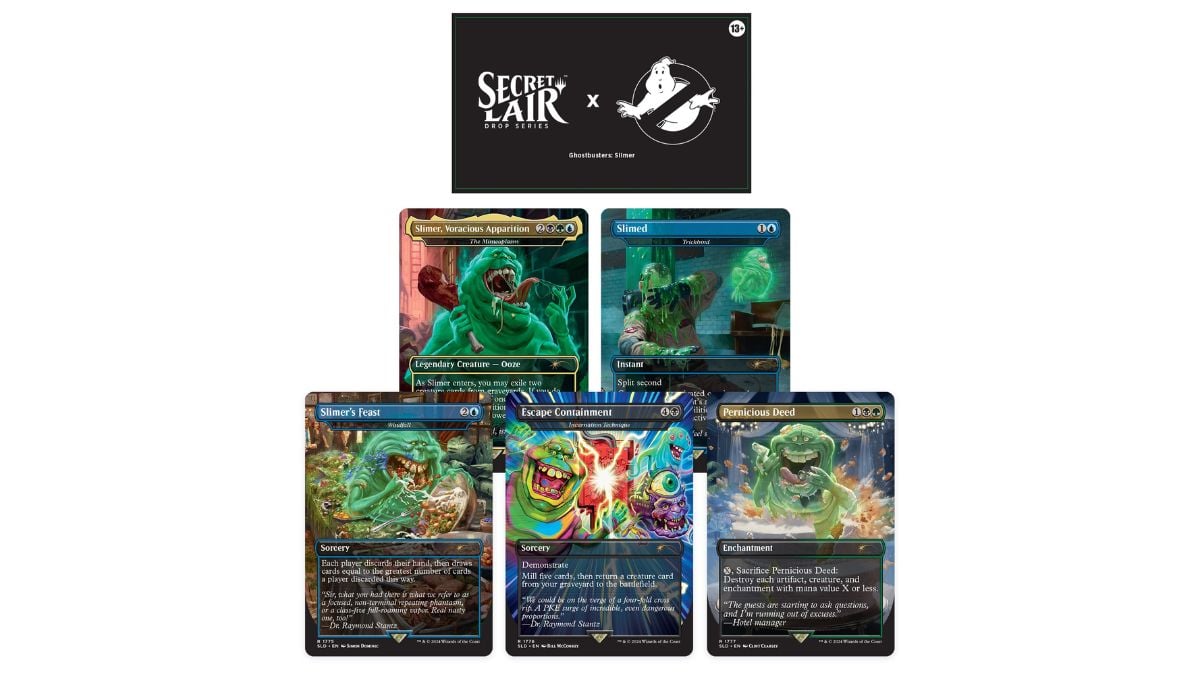 All cards in the Secret Lair x Ghostbusters: Slimer! Superdrop