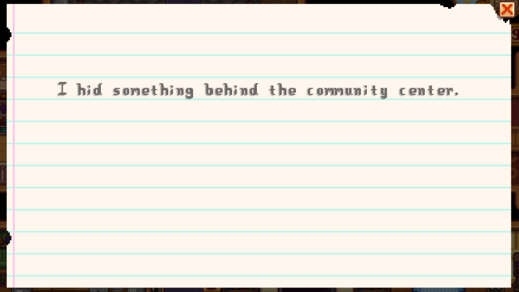 Secret Note #14 in Stardew Valley