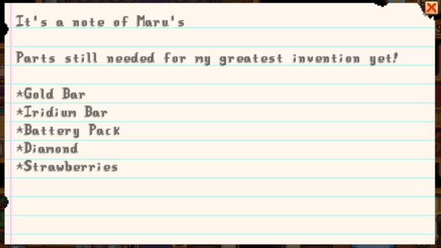 Secret Note #4 in Stardew Valley