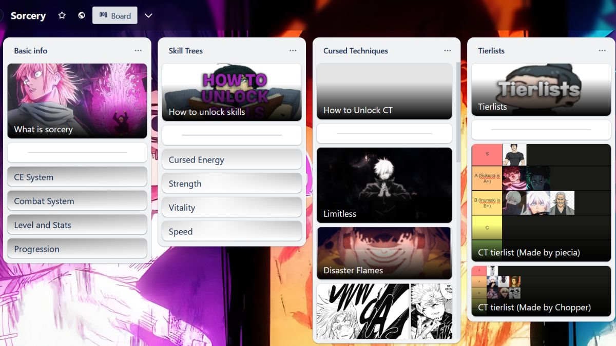 Sorcery Trello Link & Discord Server – Roblox