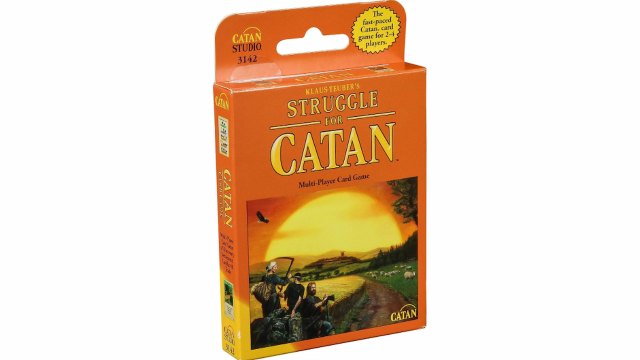 struggle for catan card game board