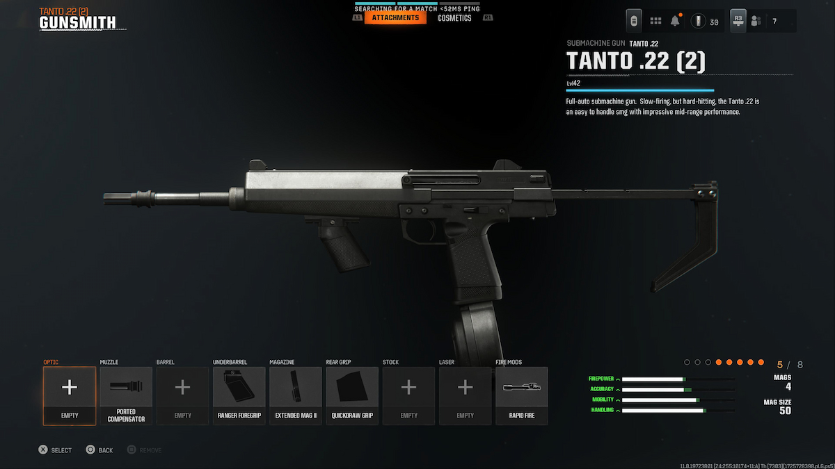 Best Tanto .22 loadout in Call of Duty: Black Ops 6 beta