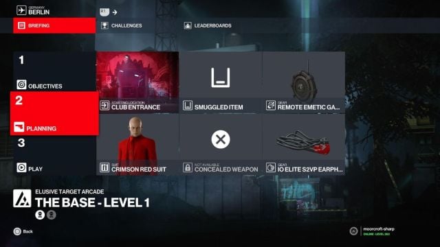 the base level 1 loadout hitman world of assassination