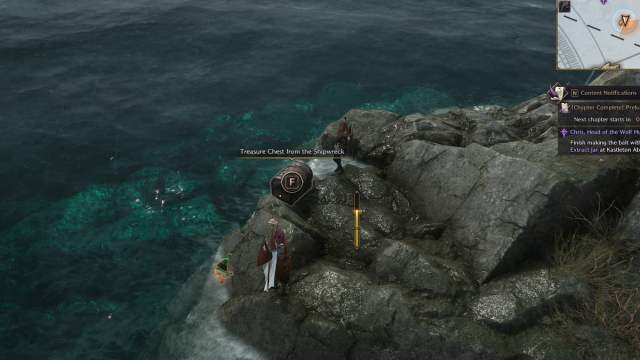 Throne and Liberty treasure chest near shipwreck