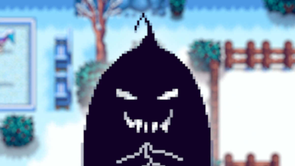 The shadow guy in Stardew Valley