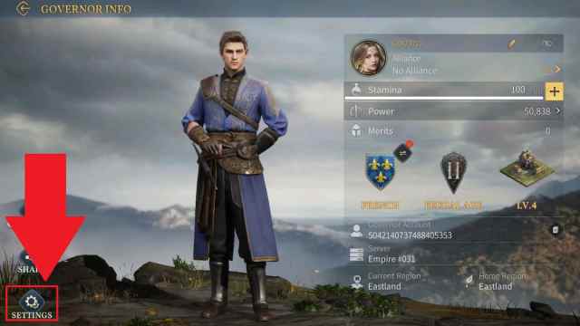 Age of Empire Character Menu