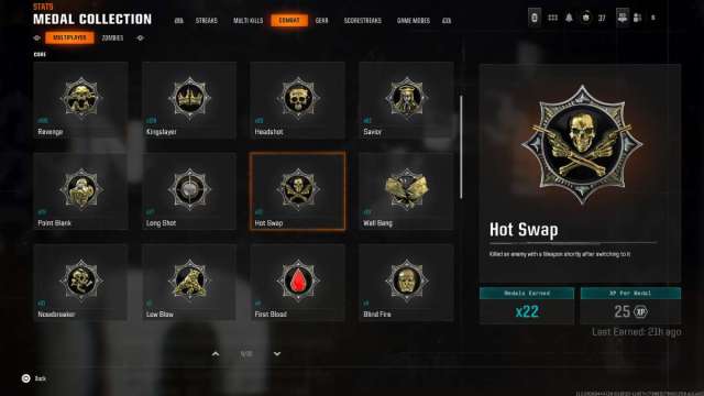 All multiplayer medals in Call of Duty Black Ops 6