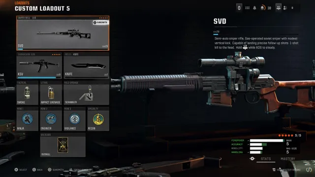 Mejor equipamiento SVD en Call of Duty Black Ops 6