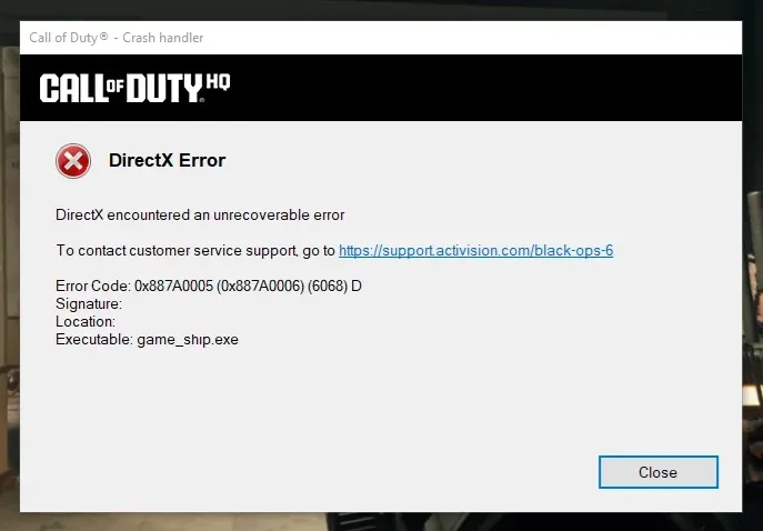 Cómo solucionar fallos de DirectX en Black Ops 6